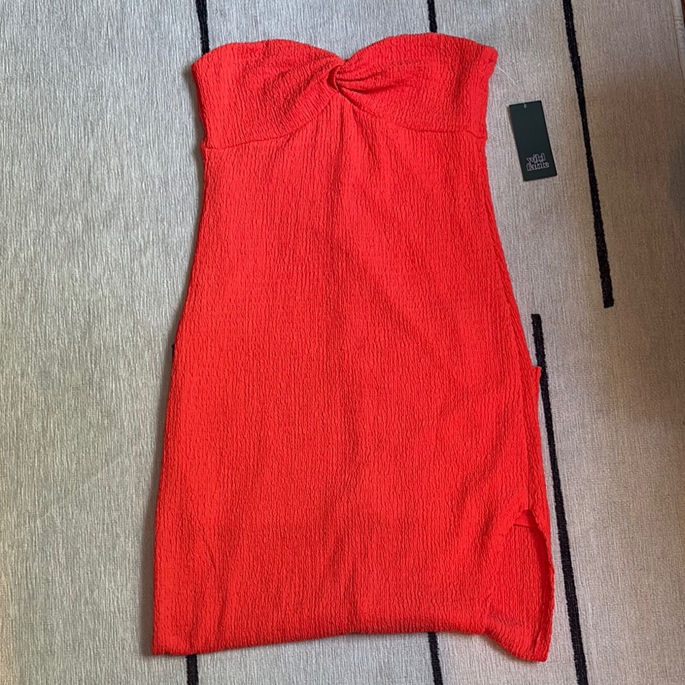 Wild Fable Red Strapless Bodycon Dress